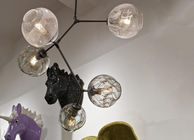 Lumières en verre de embranchement transparentes de suspension de bulles pour la pièce de Dinning décorative